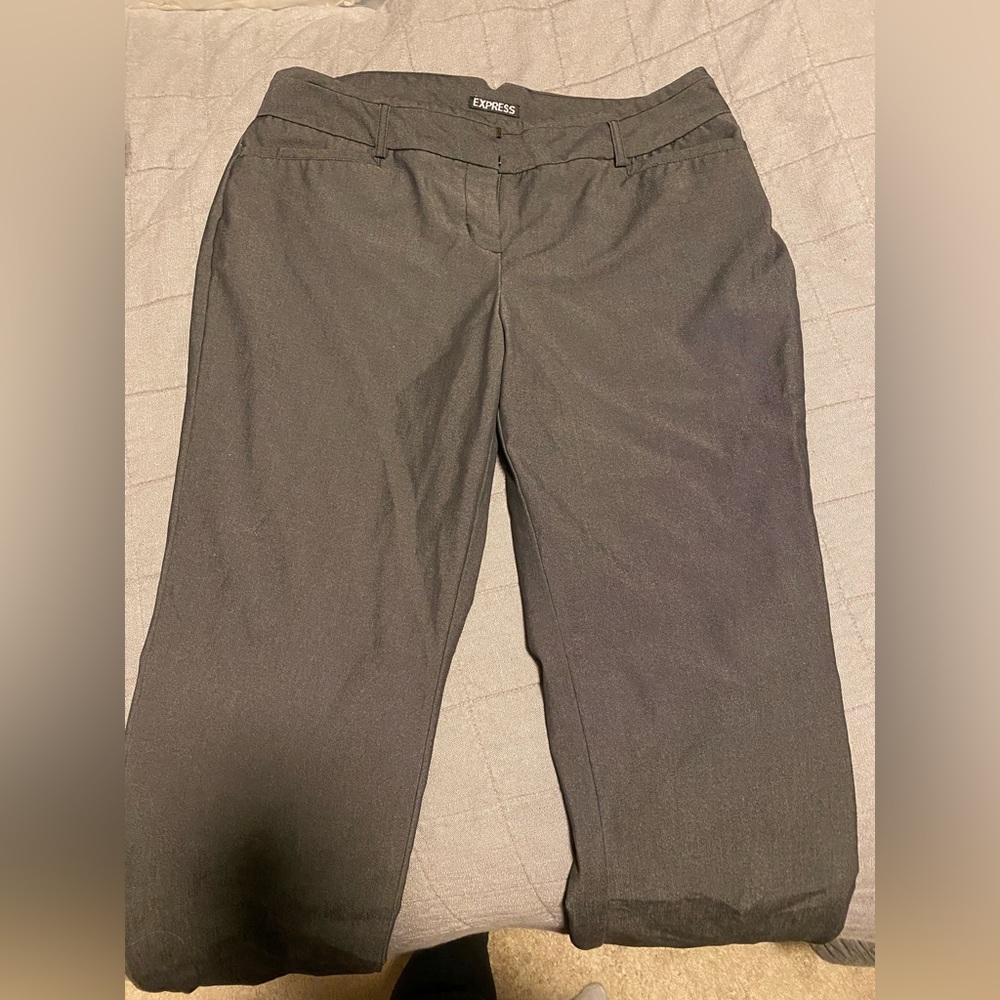 Express dress pants. Straight leg. Dark gray. Size 8.